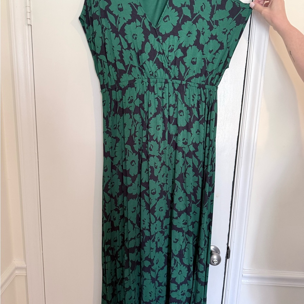 Amazon Essentials Green Floral Maxi Dress